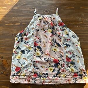 Skies Are Blue Floral Spaghetti Strap Top